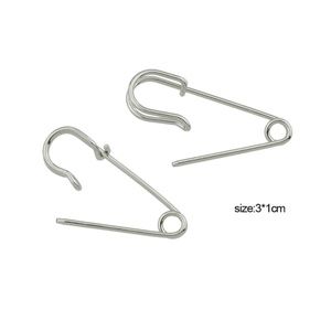 Jewelry - New Silver Safety Pin Earrings Jewelry - New Silver Safety Pin Earrings